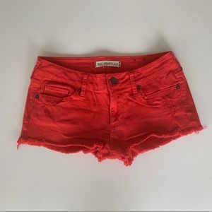 Bullhead Black Pacsun Distressed Red Shorts
